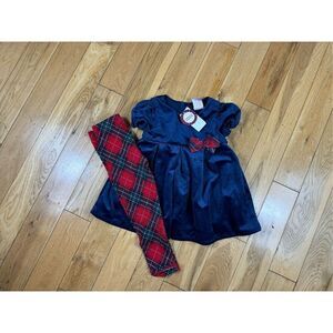 NWT Max Studio Girls Velvet Holiday Set Size 2t